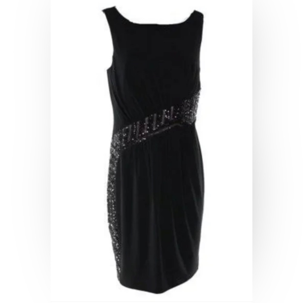 Calvin Klein black sequin detail dress SZ 14